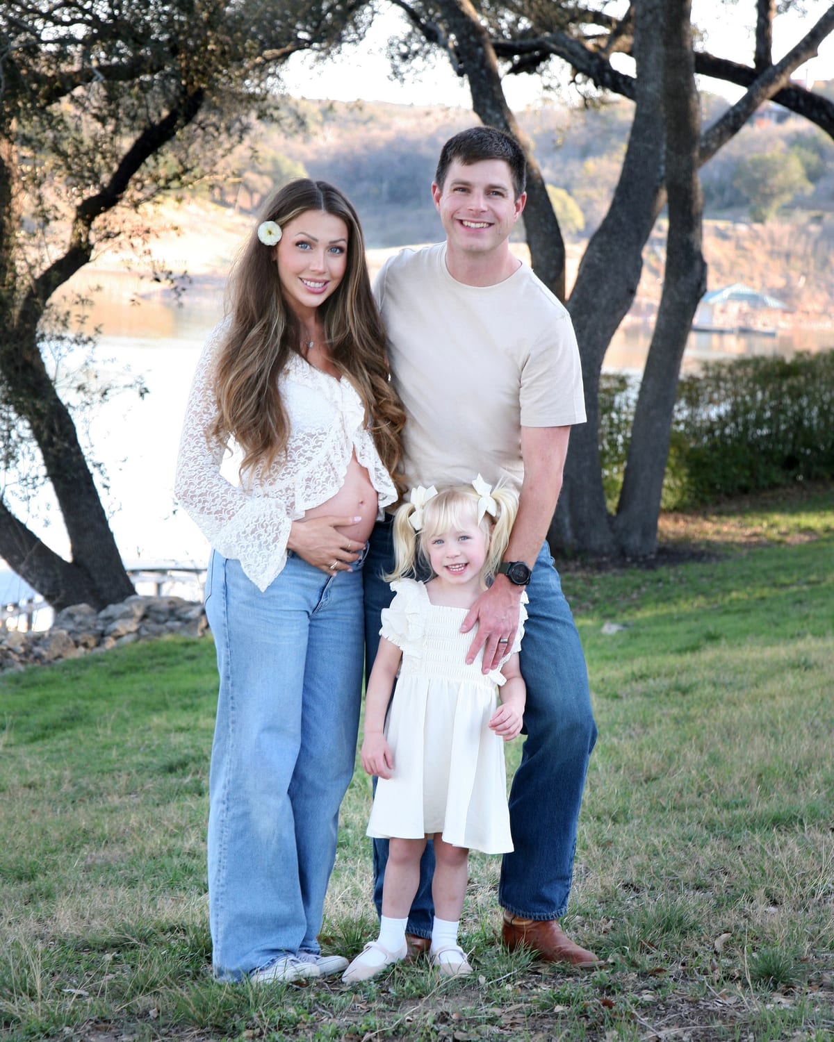 Taylor Jolly and his family at Lake Travis
